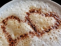 Herzchen auf  Cappuccino